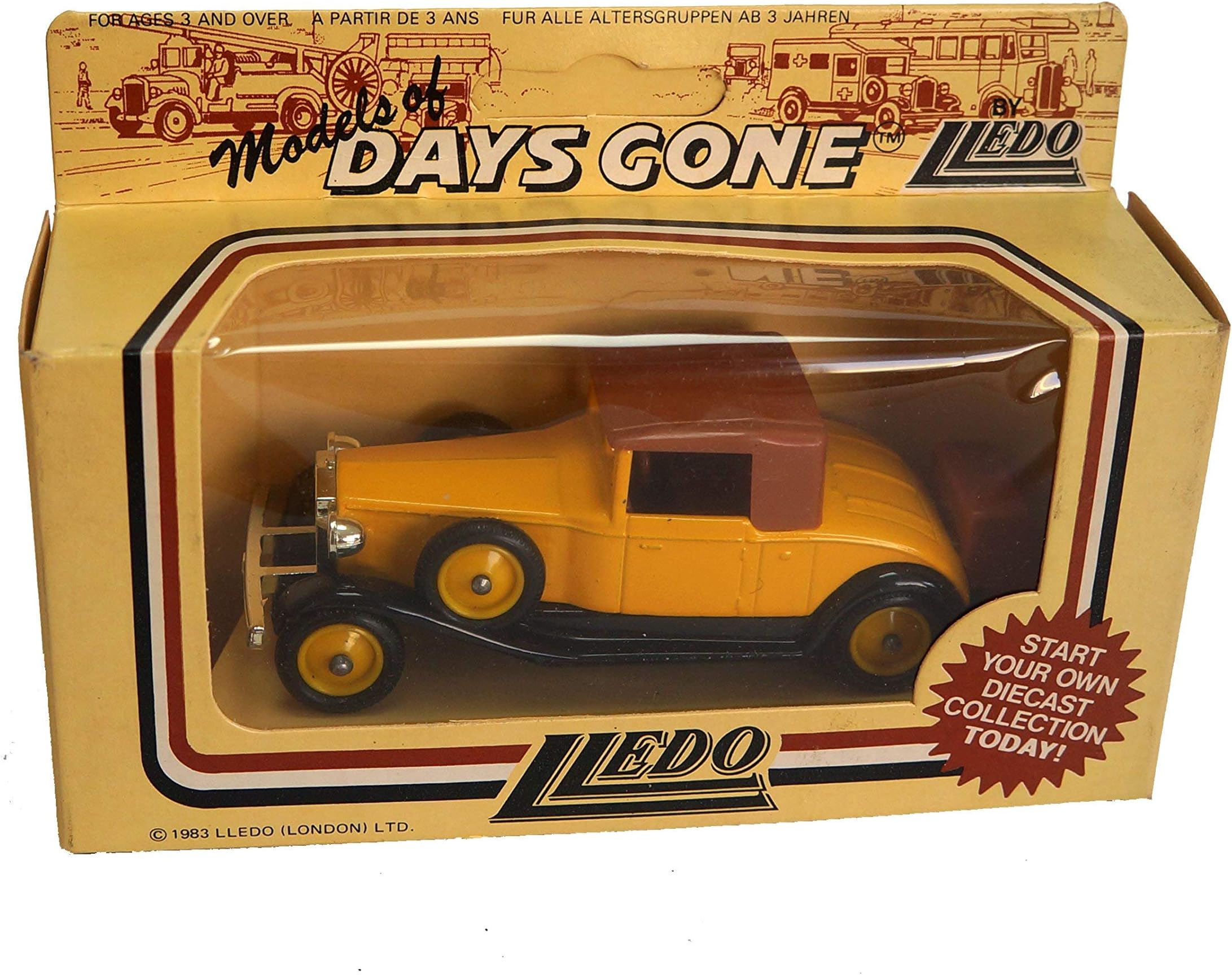 LLEDO DAYS GONE VINTAGE MODEL DIE-CAST METAL REPLICA "ROLLS-ROYCE PLAYBOY 1932 CONVERTIBLE COUPE"
