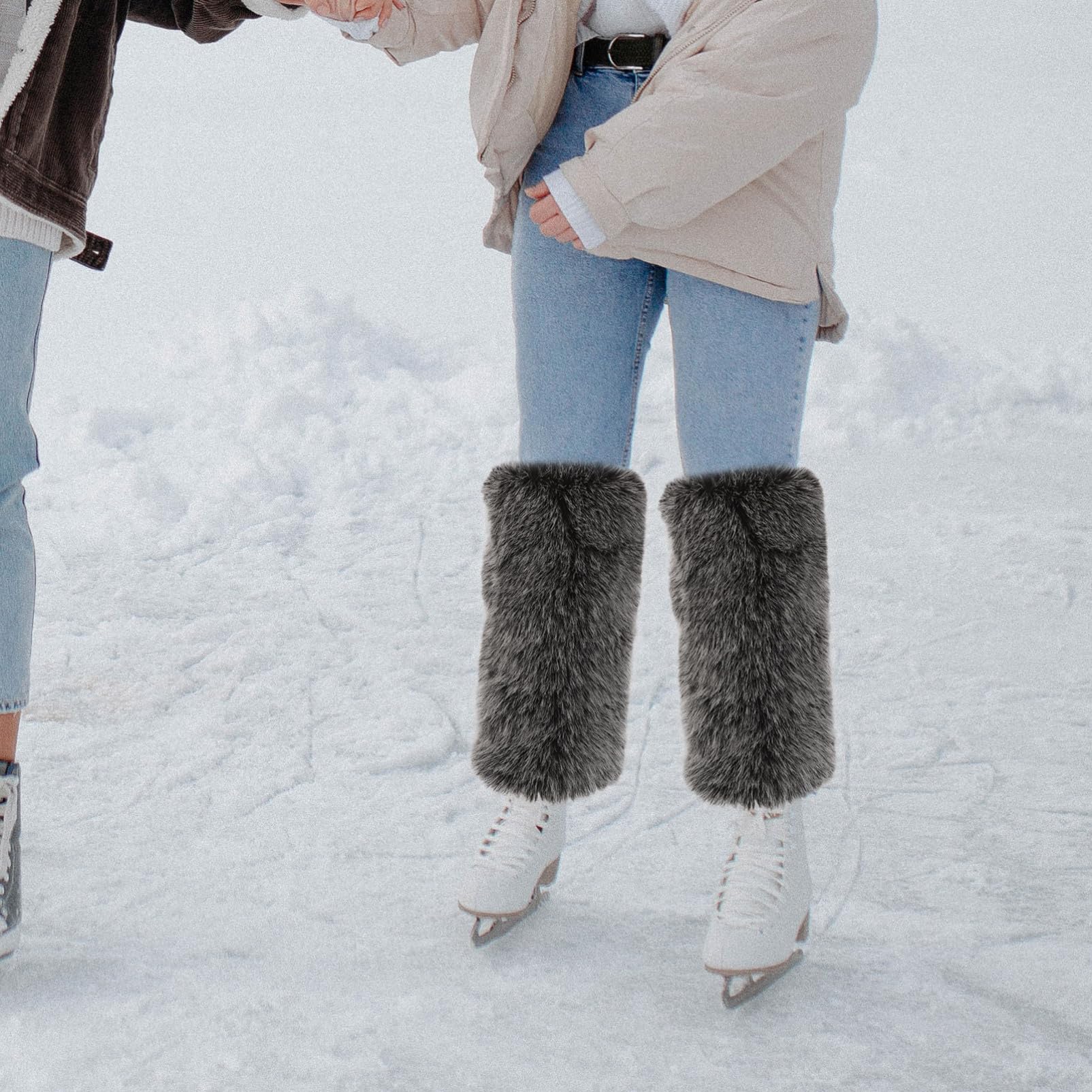 Healeved 3 Pares Cubrebotas De Pelo Cálido Trampero Calentadores De Para Mujeres De Invierno Multitud Accesorio De Ropa Calentadores De De Manga Alta Medias Térmicas Pelusa