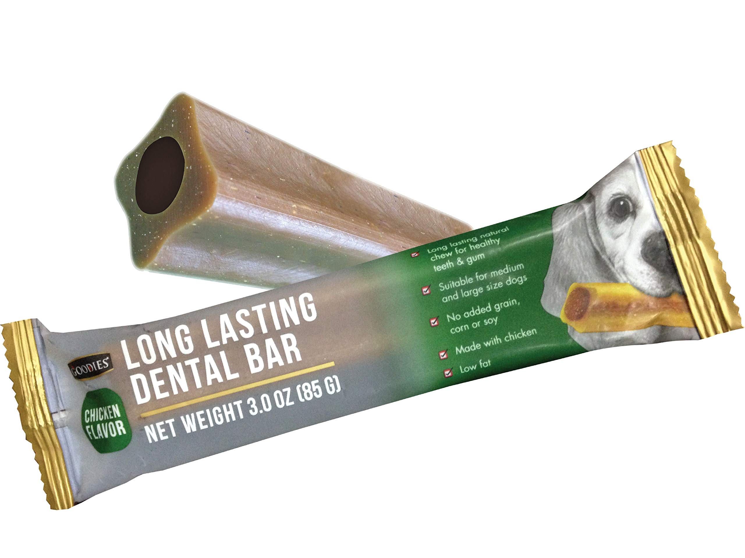 Goodies Dog Treats Long Lasting Dental Bar, Made of Tapioca Starch, Free from Grain, Corn or Soy, Promote Healthy Gums & Teeths, Chicken One Piece (10 x 85g) Sold by DogsNCats (B08SM73FLF) Amazon Price History, Amazon Price Tracker
