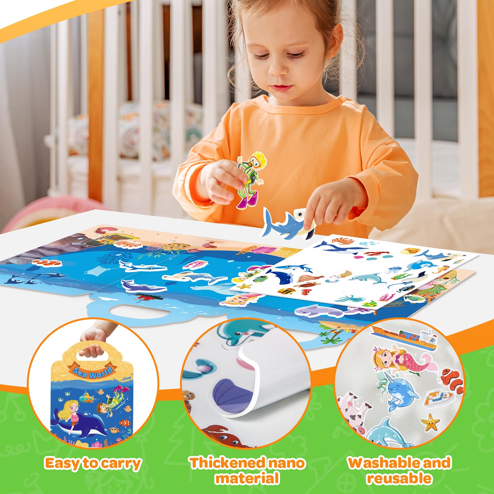 4 juegos de libros de calcomanías reutilizables para niños de 1 a 3 años, libros de actividades para niños de 2 a 4 años, calcomanías de gelatina, juguetes de viaje para niños de 3 a 5 años, regalos
