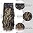Clip in Hair Extensions, 20 Inches Wavy Synthetic Hair Extensions Clip ins, Long and Soft, for Women and Girls (Medium Brown Mixed Bleach Blonde)