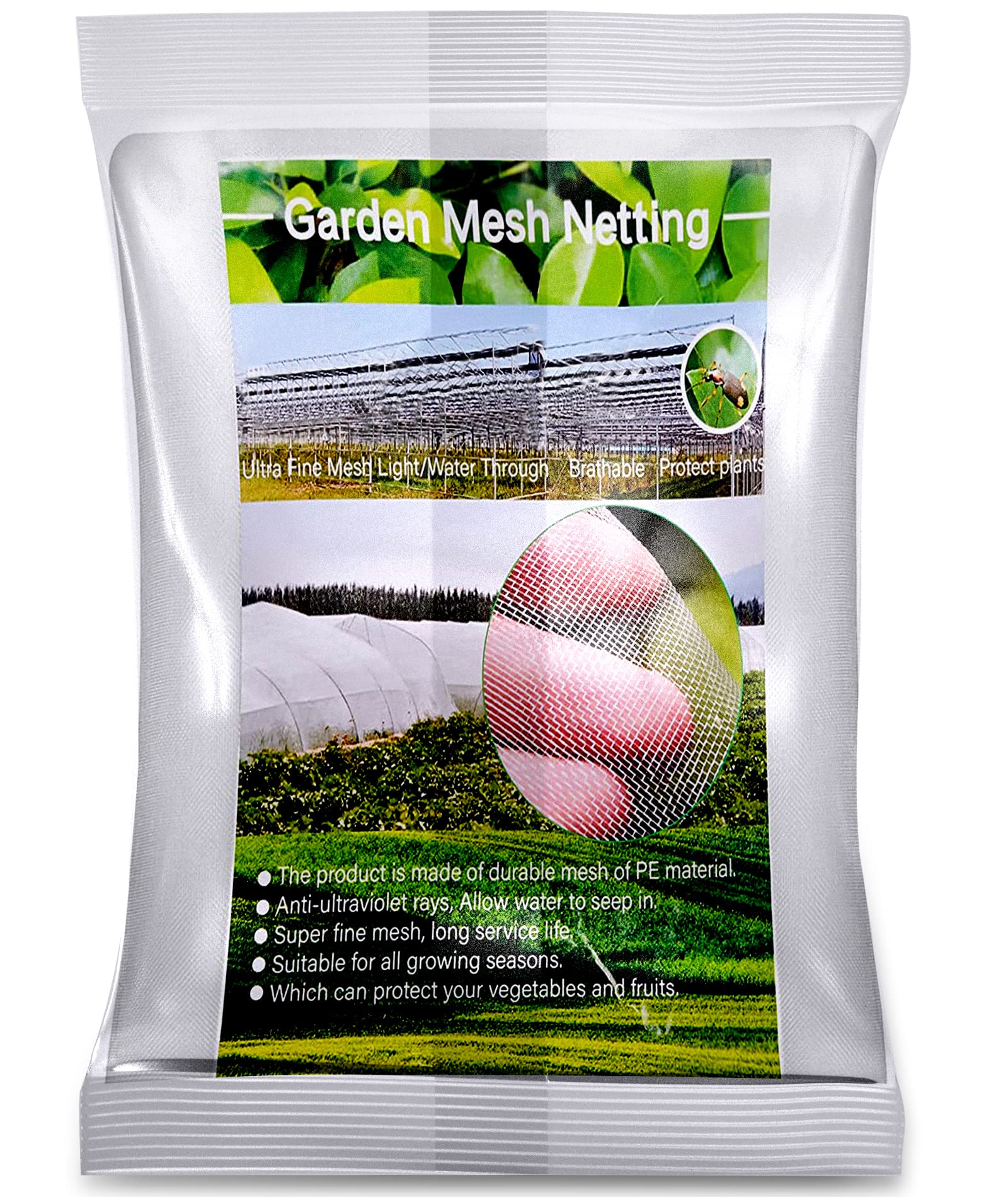 Buy Garden Insect Mesh Netting 6.6ft x 64ft (2m x 20m), Wohohoho 1mm
