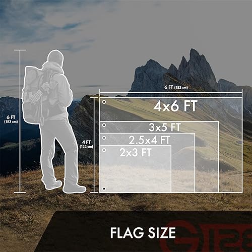 Miniatura 7 de G128 Bandera estadounidense de Estados Unidos  3 x 5 pies  Poliéster bordado 210D de la serie ToughWeave  Bandera de campo estrellas bordadas rayas