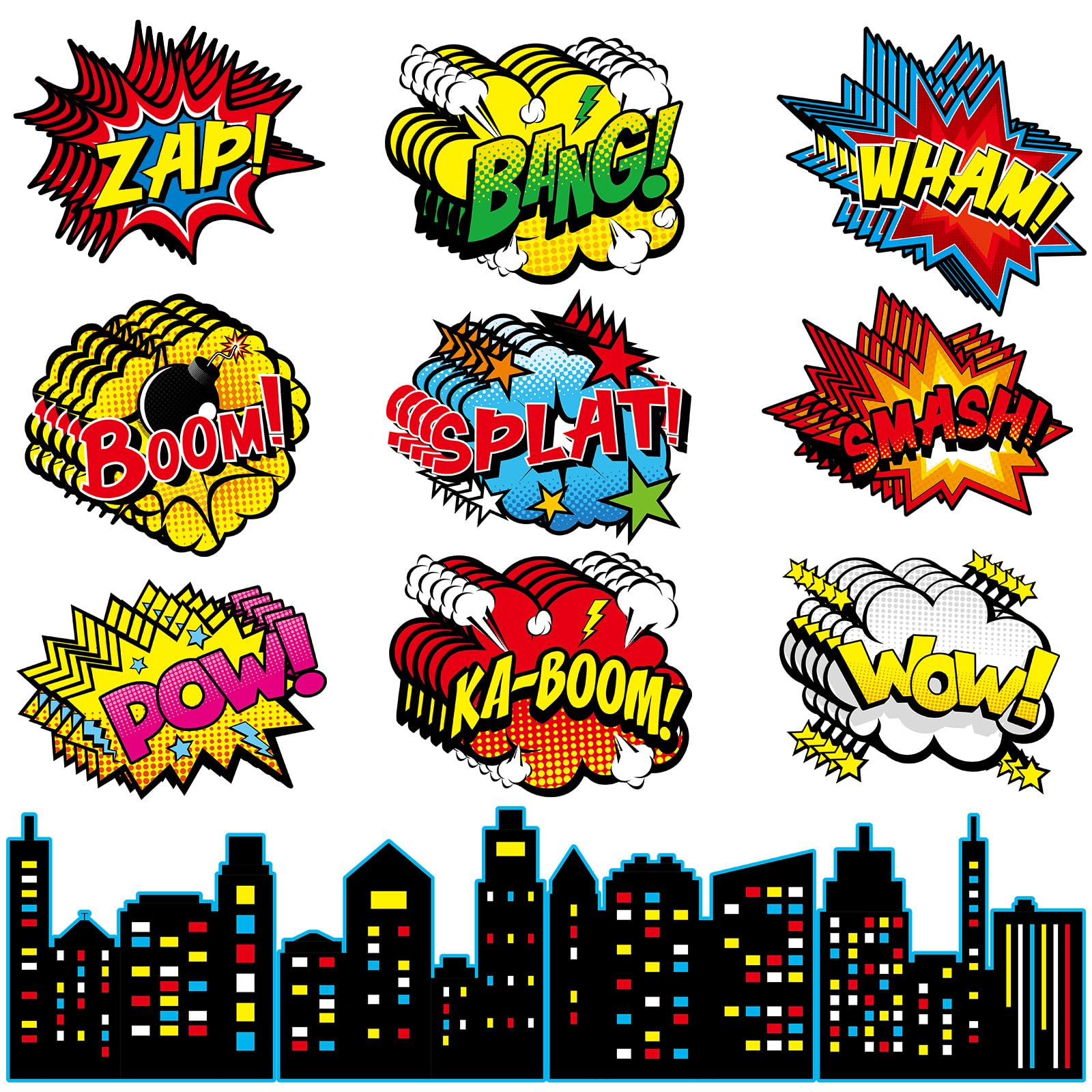 Snapklik.com : 62Pcs Hero Paper Cutouts Hero Themed Party Decorations ...