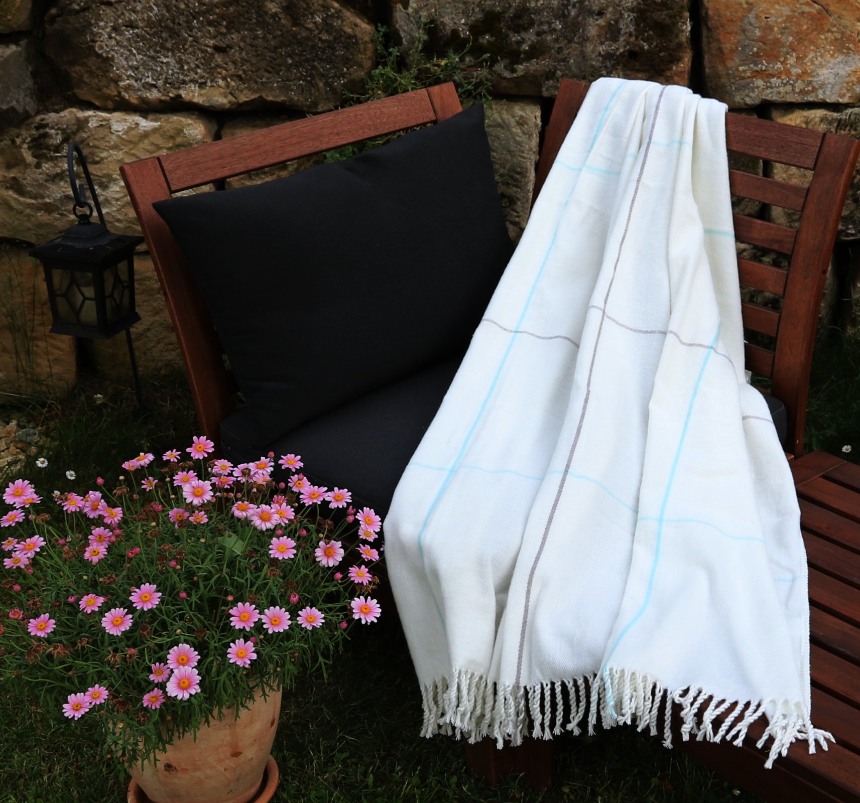 heimtexland Premium Sommer Wohndecke 200x150 cm kuschelig weich & leicht Picknickdecke