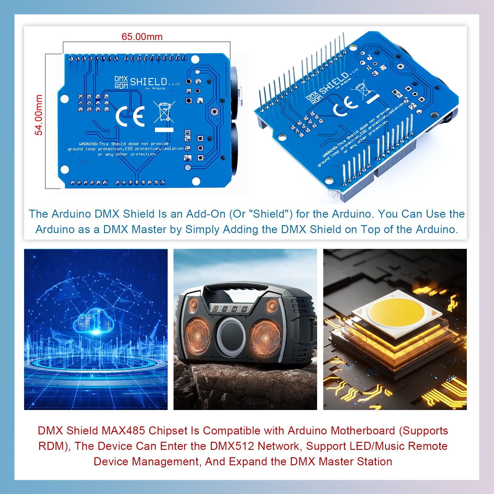 Amazon.com: CQRobot DMX Shield MAX485 Chipset Compatible with