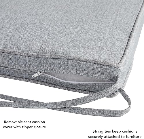 Miniatura 3 de Greendale Home Fashions Cojín de asiento reversible cuadrado de 18 pulgadas, cemento