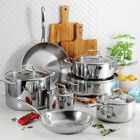 Tramontina Cookware Set Tri-Ply Clad (12-Piece) 80116/1012DS