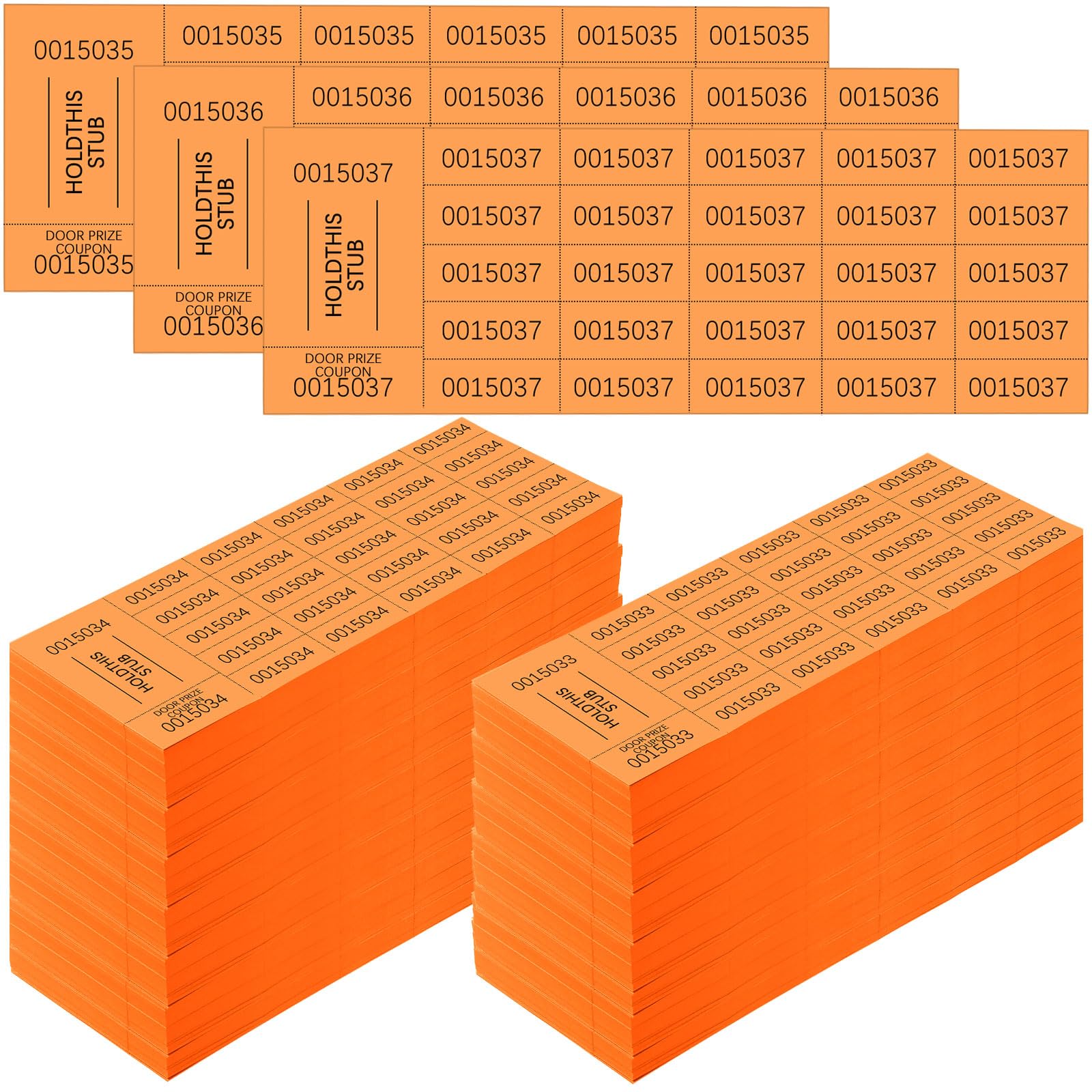 Kosiz 2000 Sheets Raffle Ticket 25 Bid Chinese Auction Tickets Tricky Tray Basket Raffle Sheets for School Class Rewards Carnival Door Prize