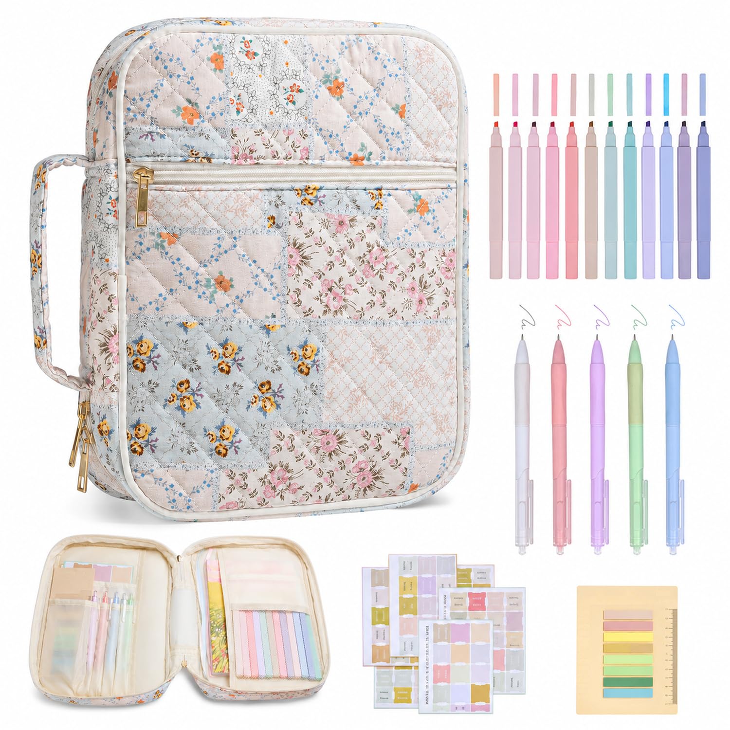 Bible Journaling Kit, Bible Cover Case Bag, Highlighters Study Supplies