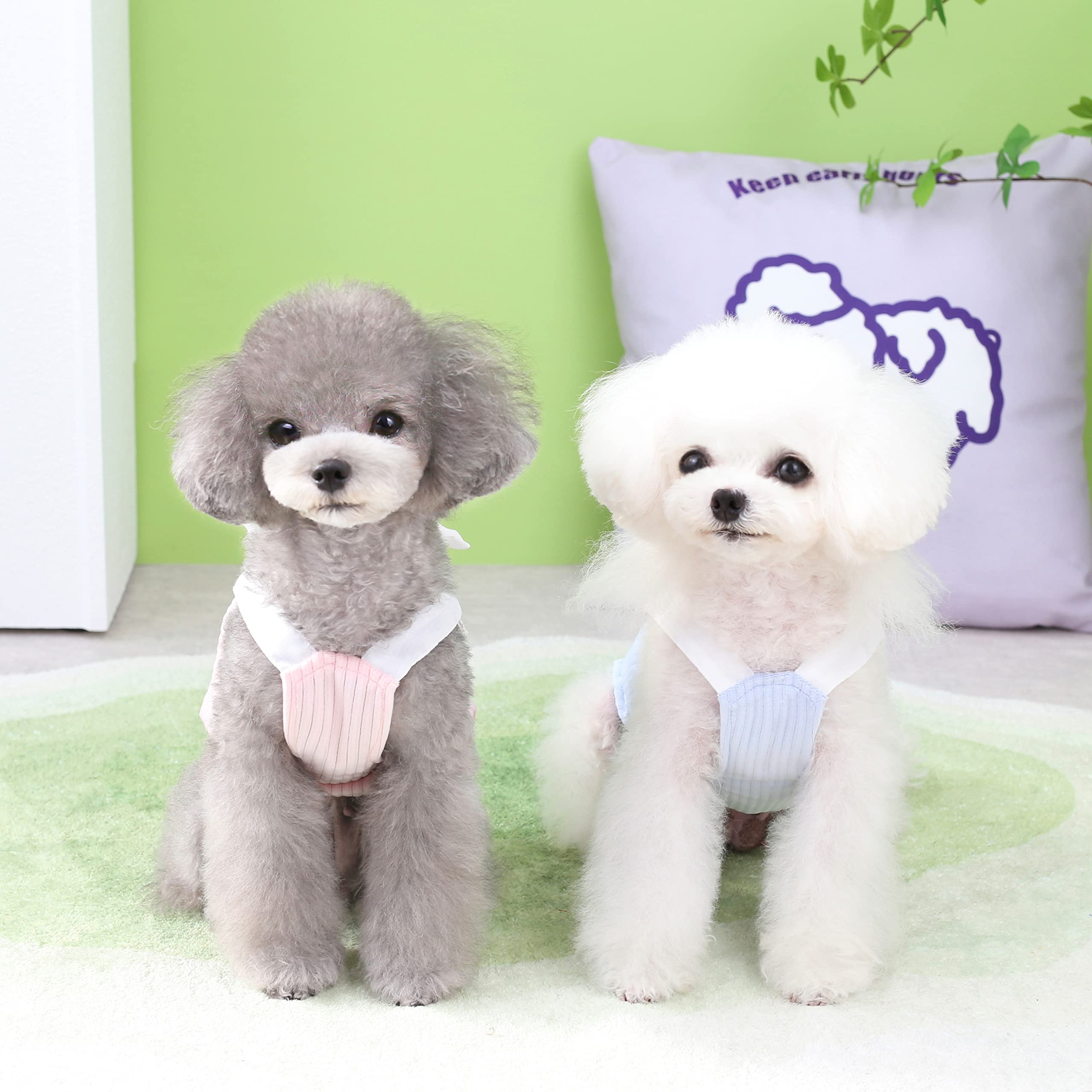 Summer Dog shirt Bow Decoration Pet Shirt Soft Breathable Dog Cotton T shirt for Small Medium Pet