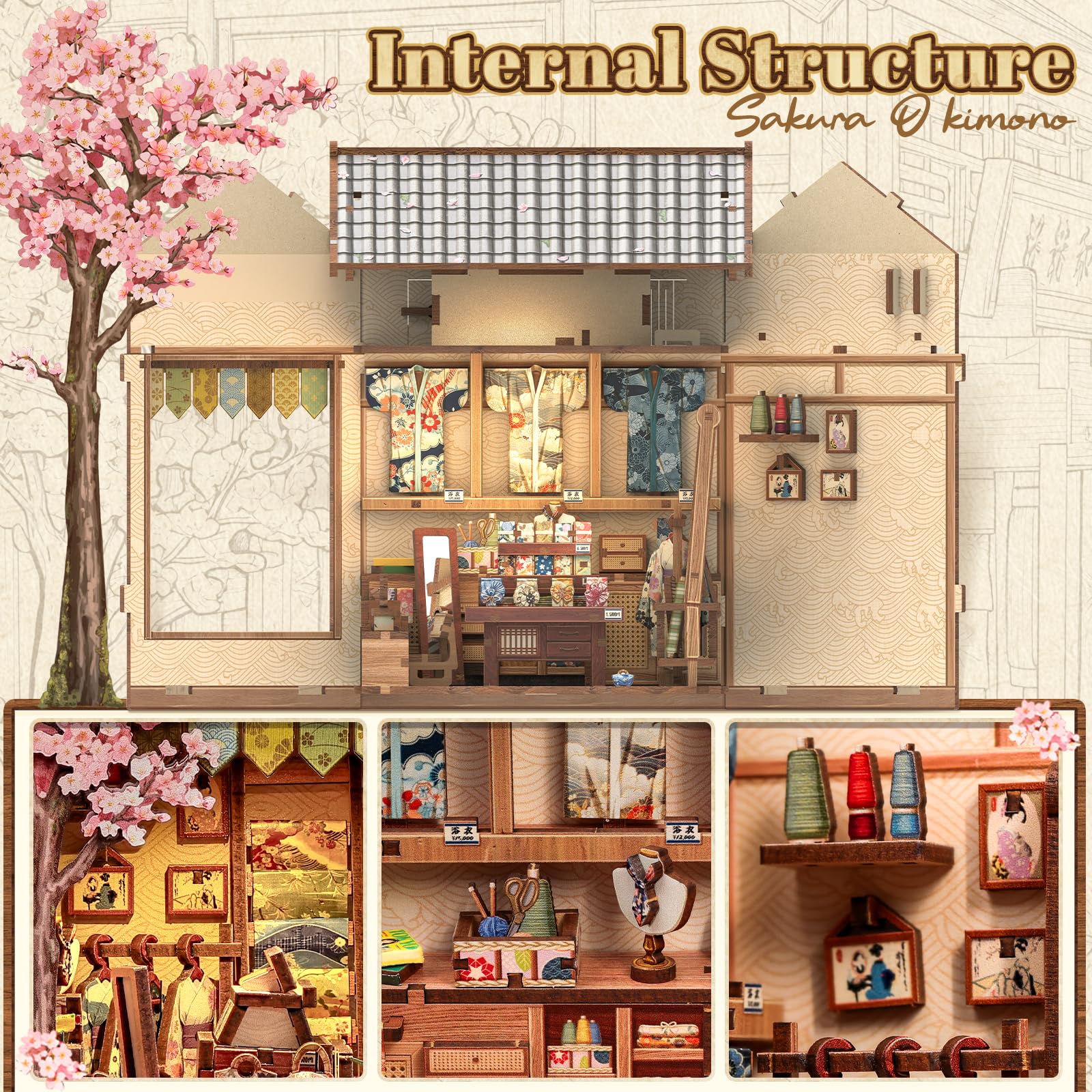Cutefun Book Nook Japan - Puzzle 3D per adulti - Casa in miniatura in stile giapponese per decorazione, Ottimo regalo per amanti dei libri e hobbisti, Artigianato rilassante per adolescenti 14