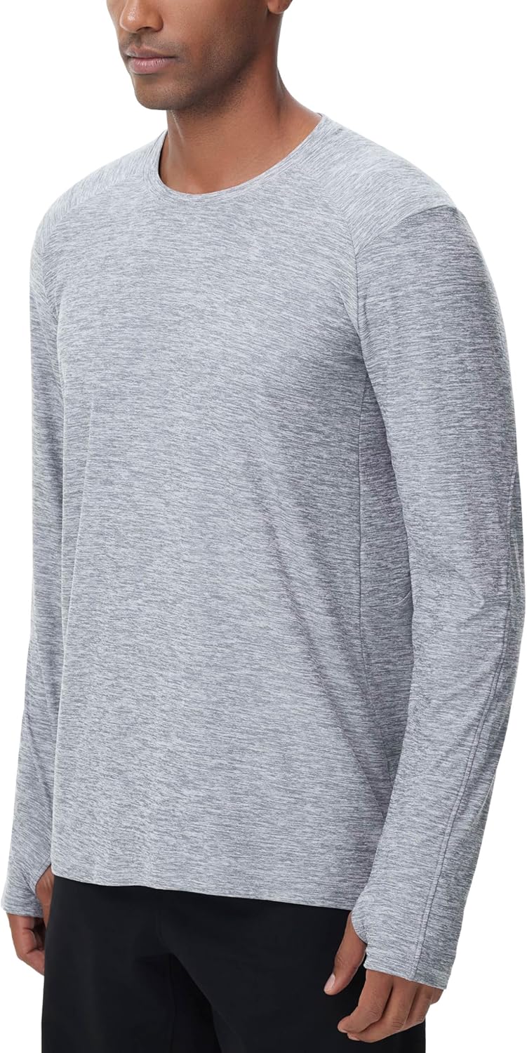 THE GYM PEOPLE Men's Long Sleeve Workout Shirts Moisture Wicking Athletic Running Tee Tops with Thumb Holes - Image 7