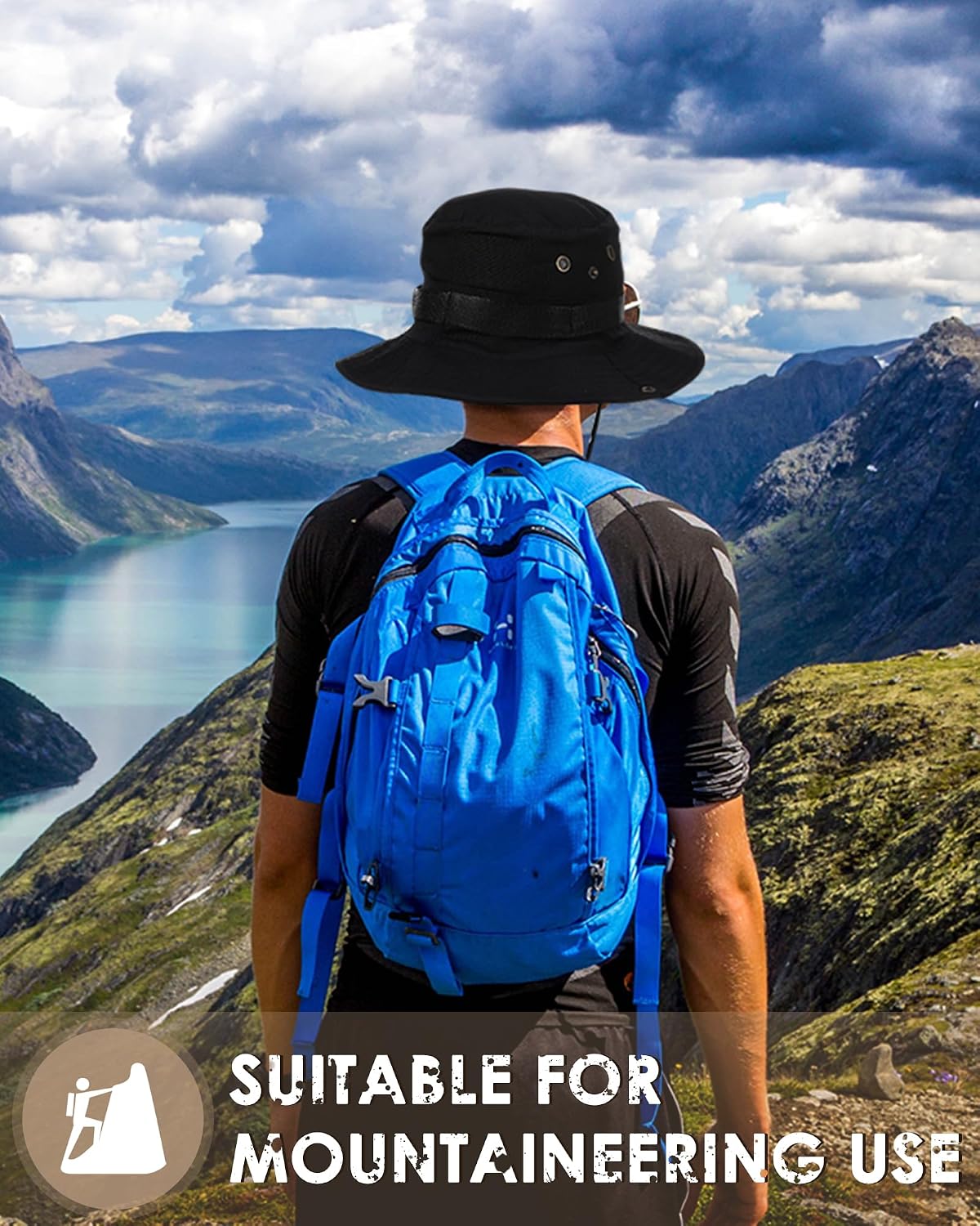Foaincore Safari Hats Wide Brim Boonie Bucket Hats Sun Protection Summer Fishing Hat for Men Women Hunting Hiking