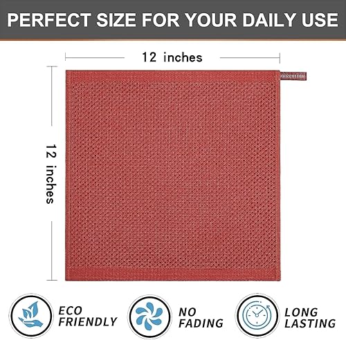 Miniatura 531 de Kitinjoy - Paños de cocina 100% algodón, paquete de 6 paños de cocina ultra suaves y absorbentes para secar platos, toallas de cocina de secado