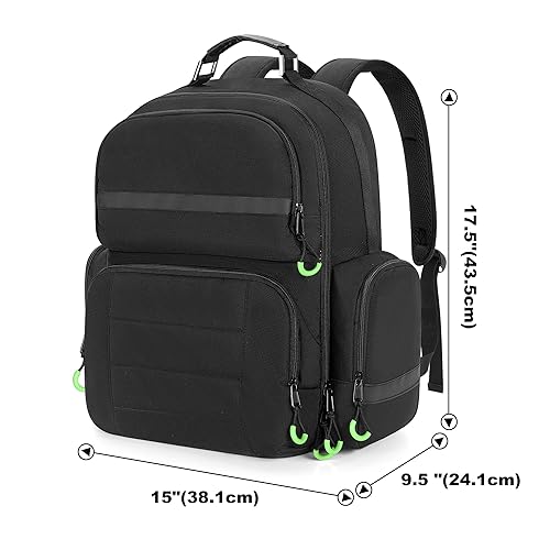 Miniatura 6 de PGmoon Game Console Backpack Fits for Xbox OneOne S One X, Xbox Series S, Xbox 360 360 Slim, Travel Carrying Case Bag for 15.6 Laptop, Controllers,