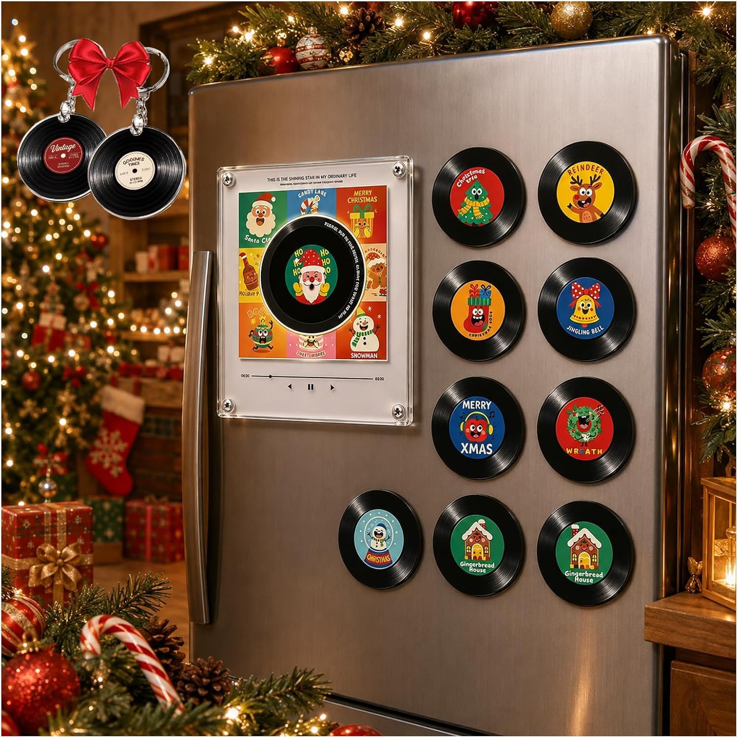 Magnet-Musikbox für den Kühlschrank | Musik-Magnete Vinyl-Plattenspieler