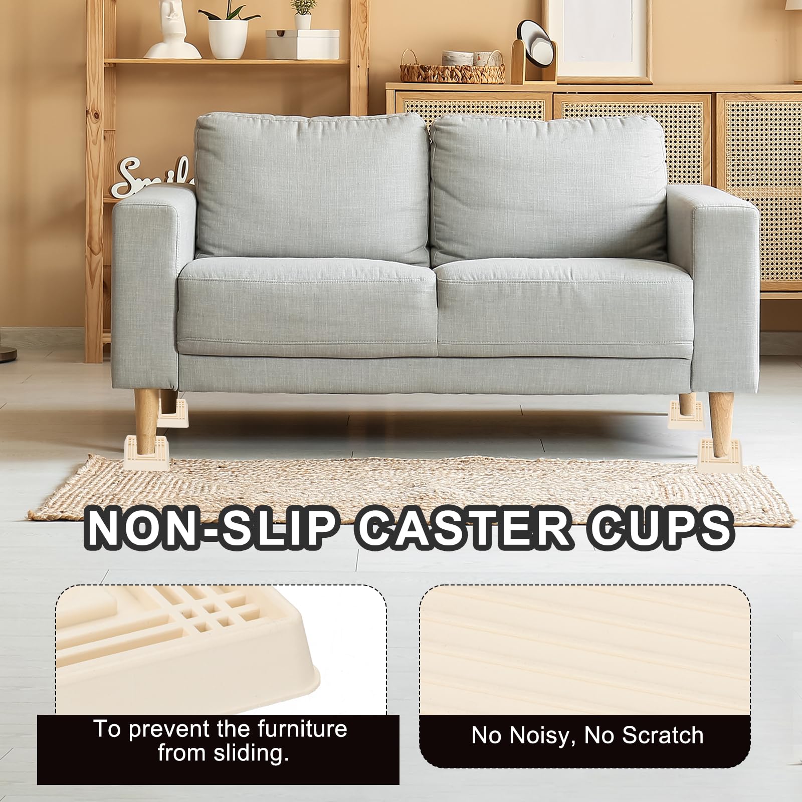 PATIKIL 2x2" Furniture Coasters - Image 3