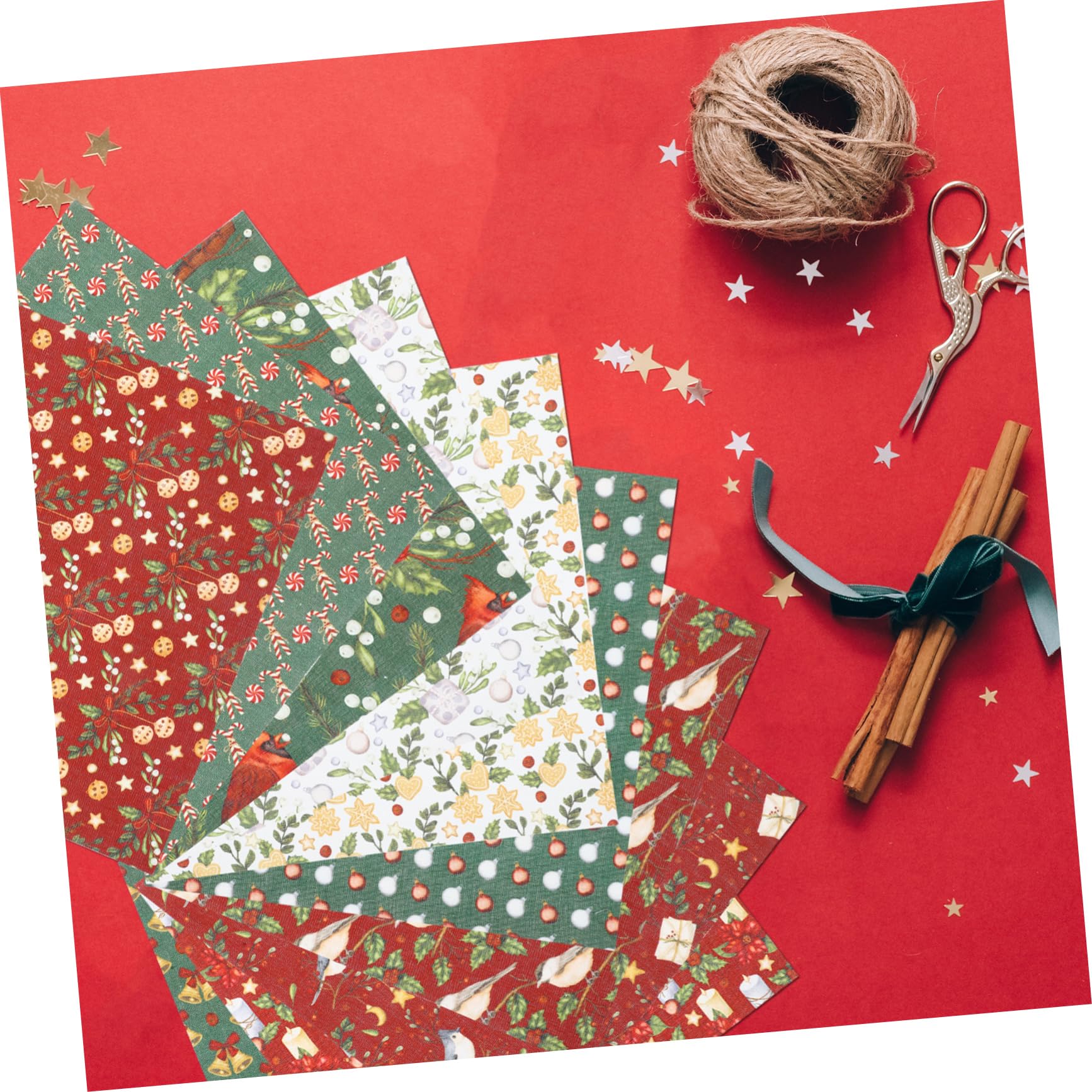 Artibetter 30blätter Weihnachts-Patchwork-stoffset Aus Baumwolle Für -bastelprojekte Quilten Und Kreative Dekorationen Für Feiertage