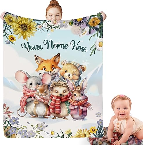 Artsadd Manta de bebé personalizada para niños y niñas con nombre, manta personalizada con nombre de bebé, manta de envoltura para recibir nombre disponible en Yaxa Colombia