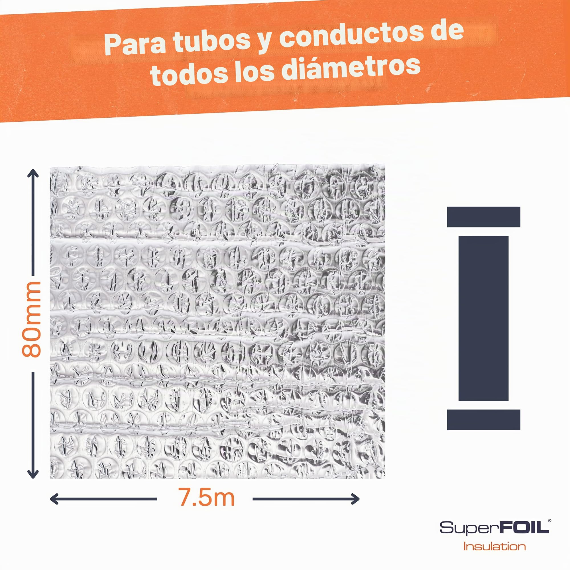 SuperFOIL SFBA 2/2 Lámina de aislamiento para Tuberías