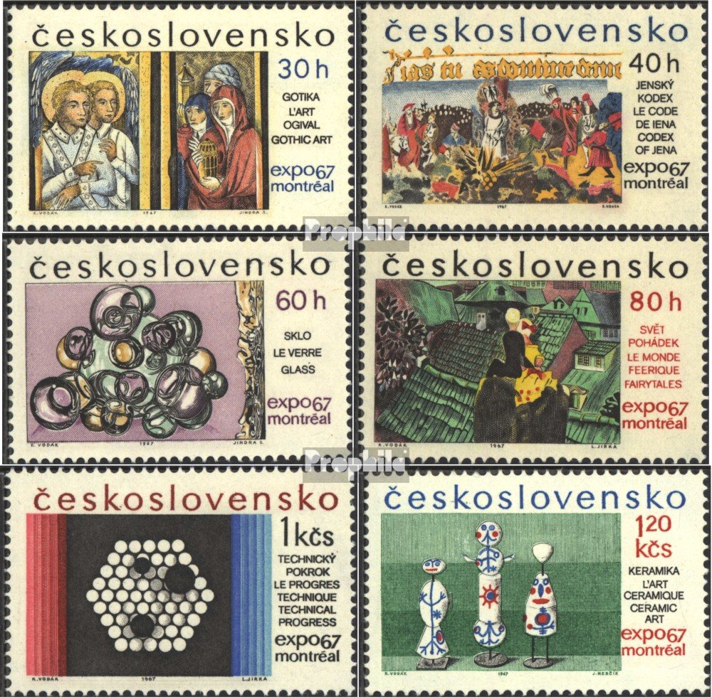 Prophila Collection Tchécoslovaquie 1839-1843 (complète.Edition.) Neuf avec Gomme Originale ** MNH 1968 Art (Timbres pour Les collectionneurs) Peinture
