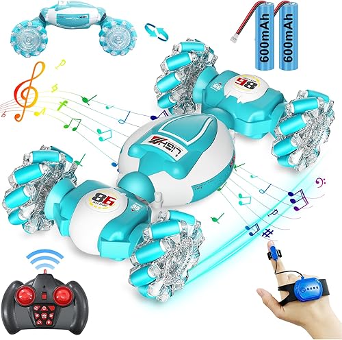 YTKIH Coches RC de gestos 3 en 1 auto de deriva a control remoto y autos de control remoto juguetes de rollo de 360 para niñosniñas de 4 a 7 años el