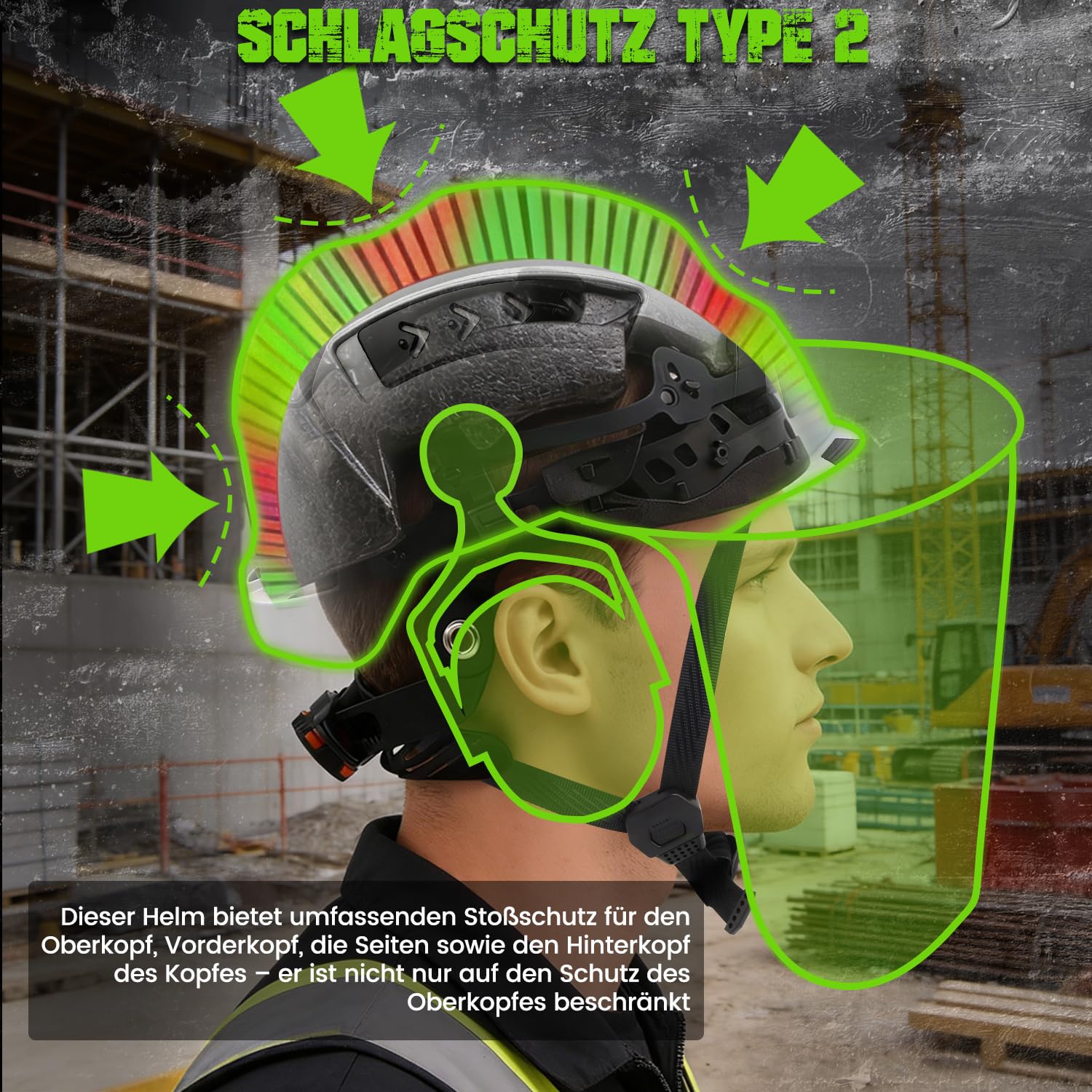 GREEN DEVIL VOLTEK Forest AIR Profi-Set - Forst- & Höhenarbeits-Schutzhelm EN12492 Zertifiziert, 5-in-1 System mit Metallnetzvisier & SNR 31dB Gehörschutz + Helmleuchte Profi-Set