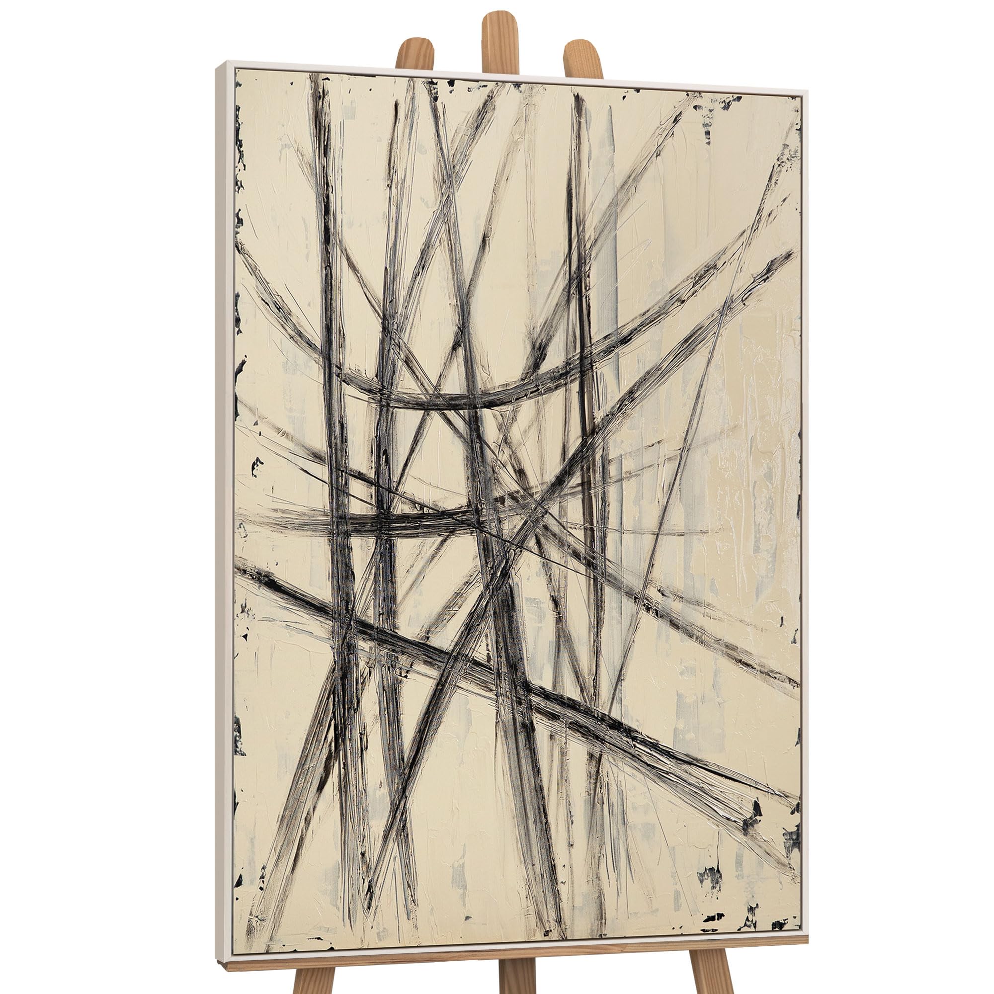 YS -Art stylowy obraz akrylowy na płótnie z ramą ręcznie malowany obraz ścienny salon nowoczesny mocny wystrój mieszkania obrazy biuro 140 x 100 cm