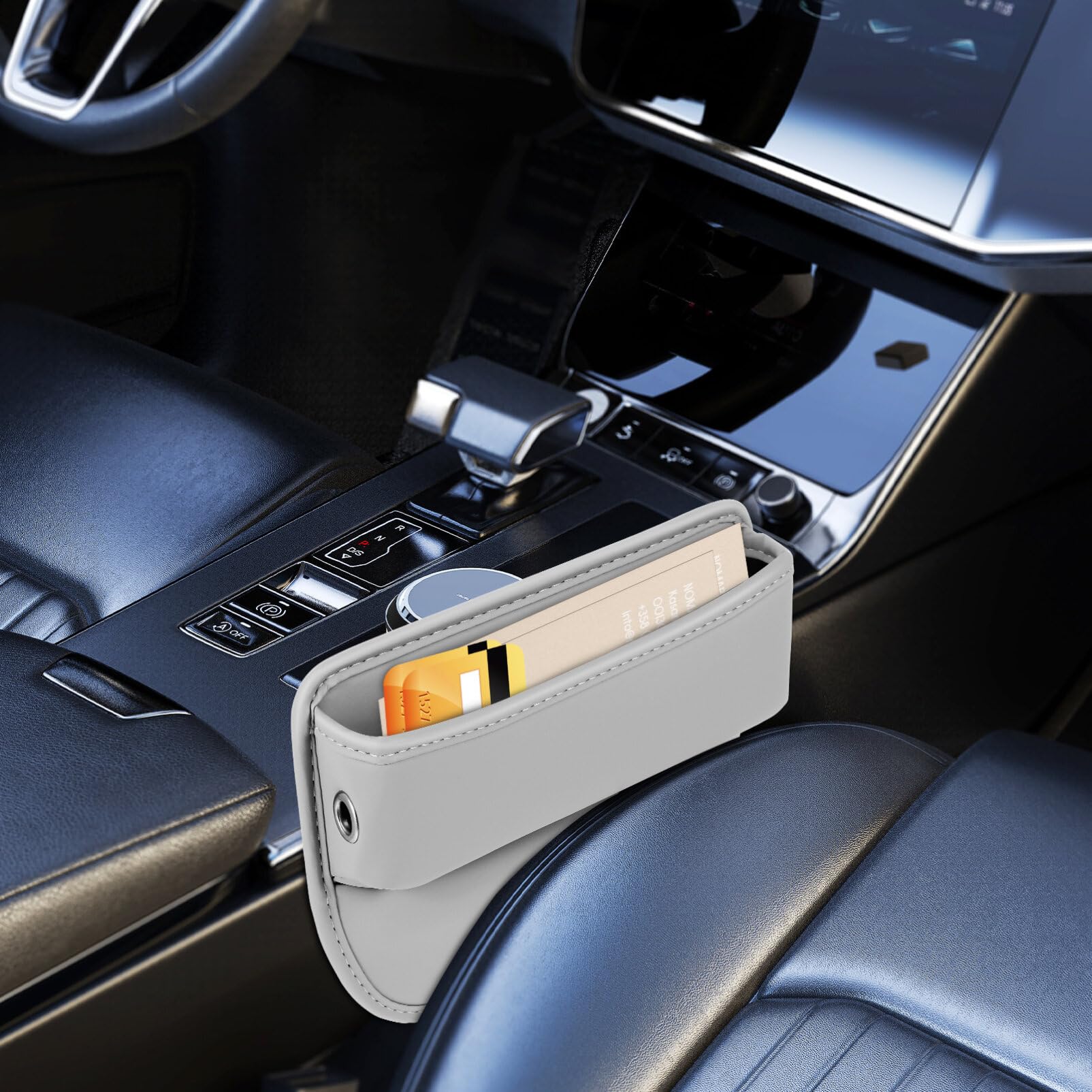 Gatuida Pezzi Organizer Auto 2 per Fessura in Cuoio Sedile