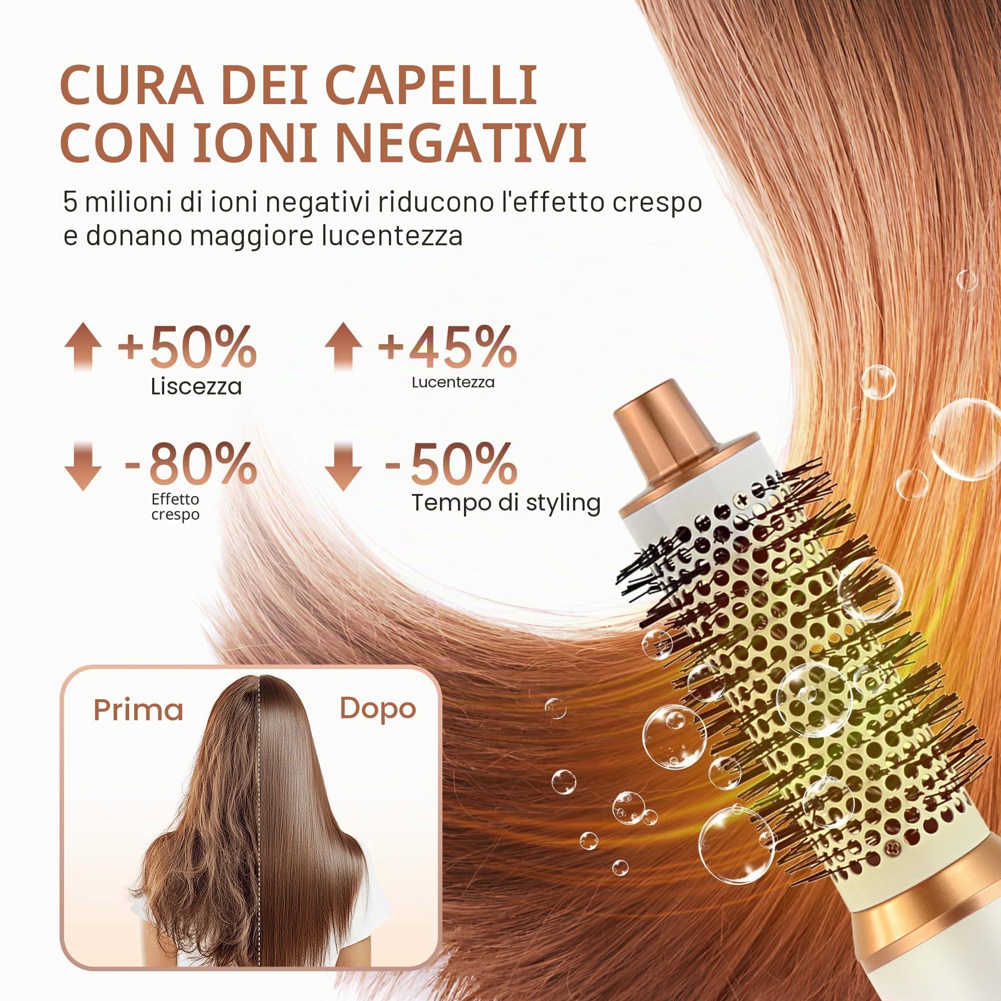 Air styler 5 in 1 Hair Styler 1000 W Set di spazzole ad aria calda per capelli, arricciacapelli automatico, lisciare, arricciacapelli, capelli secchi