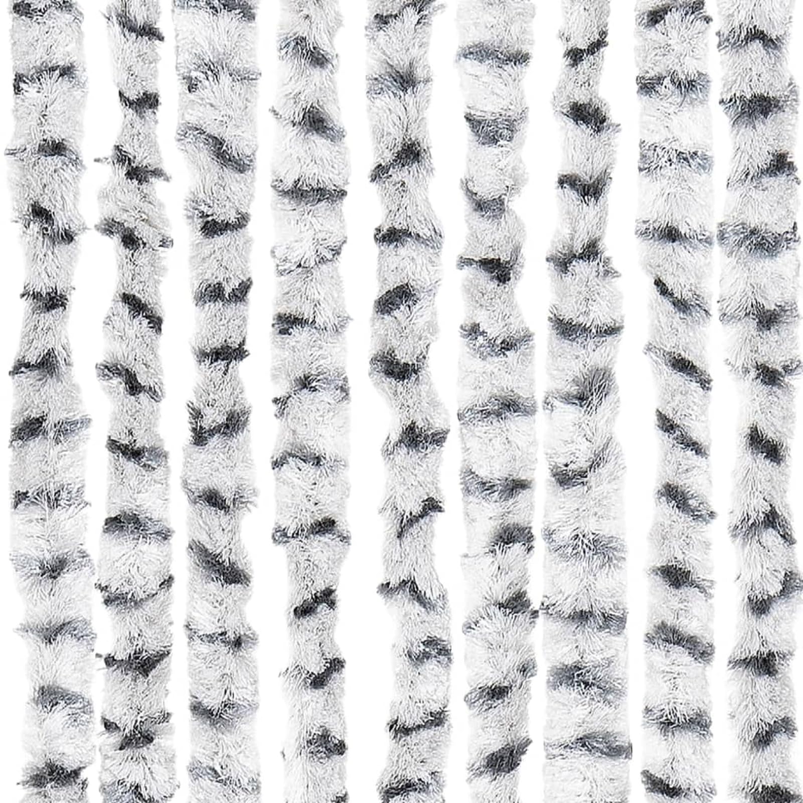 JUDYY Tenda Antimosche Grigio Chiaro e Grigio Scuro 90x200cm Ciniglia,Tenda Antimosche per Finestre e Porte Leggera Resistente all'Acqua Silenziosa Zanzariera Antiisetti-377396