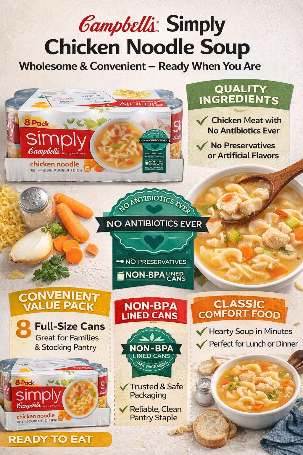 Amazon.com : Campbell's Simply Campbell's Chiciken Noodles Soup