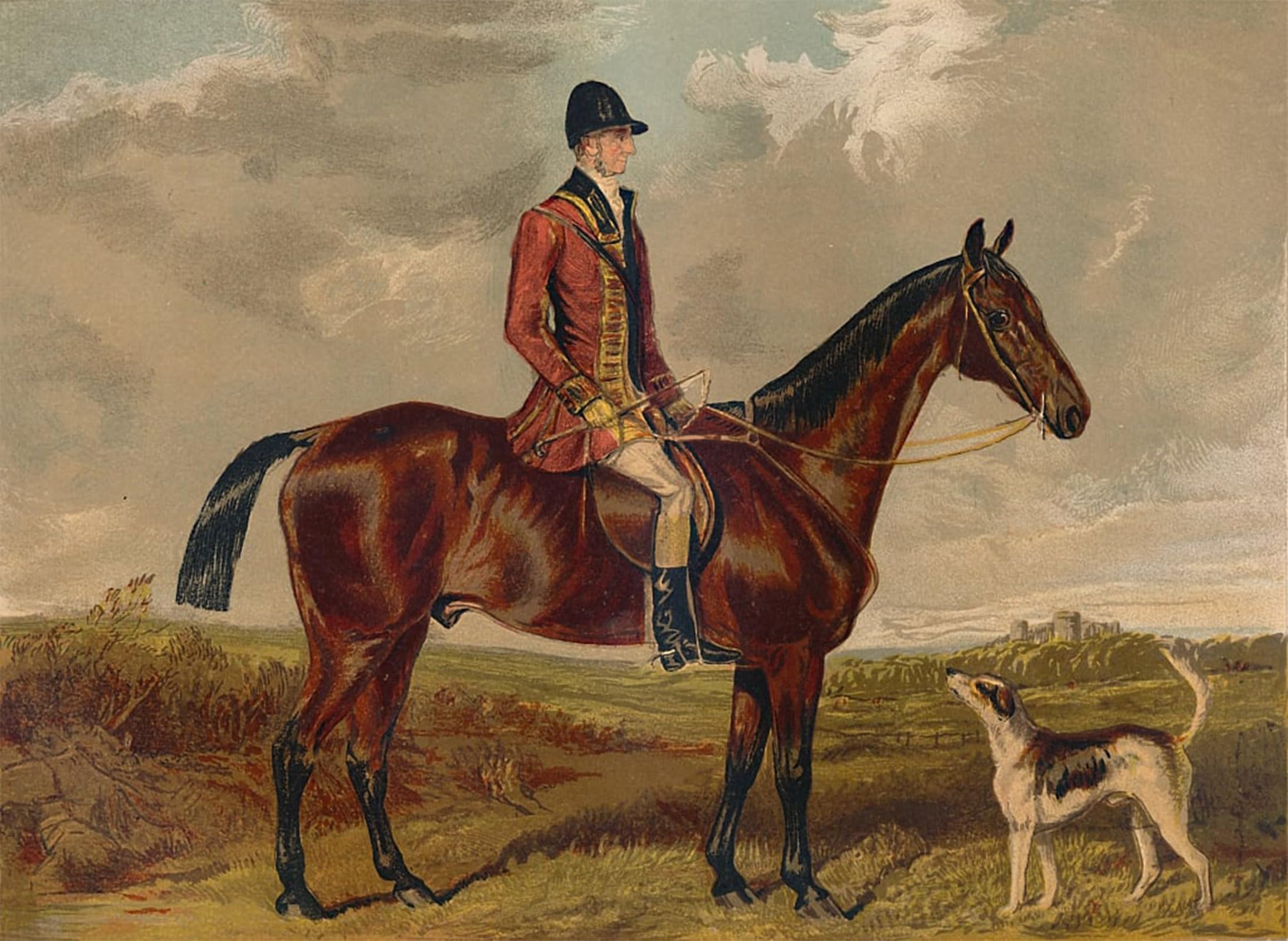 Serendipitp No Frame Vintage Picture Print On Canvas Wall Art Poster Mr Charles Davishuntsman Of The Royal Buckhounds By Francis Grant Artwork Print Poster For Wall Decor 60X90cm
