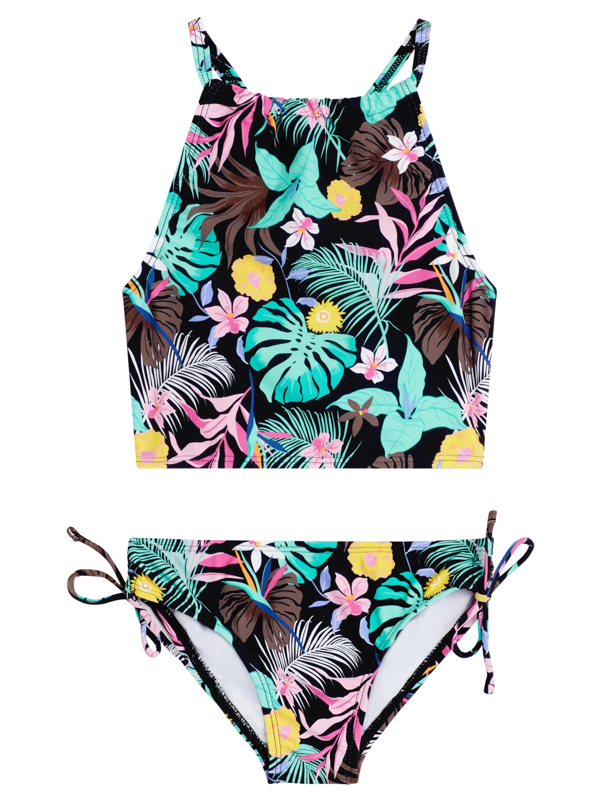 Kanu Surf Girls Daisy UPF 50 Beach Sport Halter Tankini 2-Piece Swimsuit