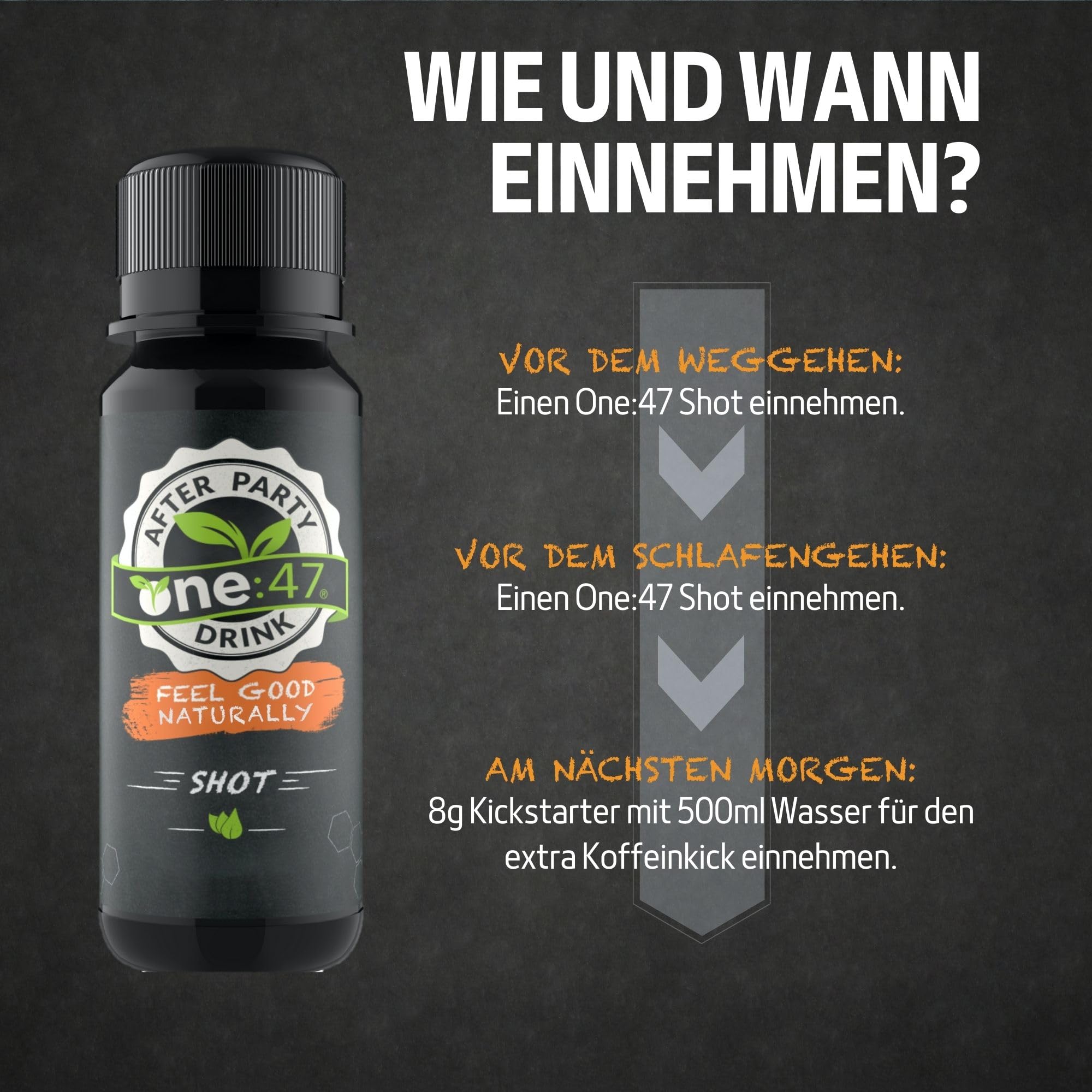 After Party Drink | 12 Shots | Elektrolyte, Vitamine & Mineralstoffe | Basisches Elektrolytgetränk zur Rehydration mit Magnesium, Zink, Vitamin C & B-Vitamine | Vegan | Nahrungsergänzungsmittel