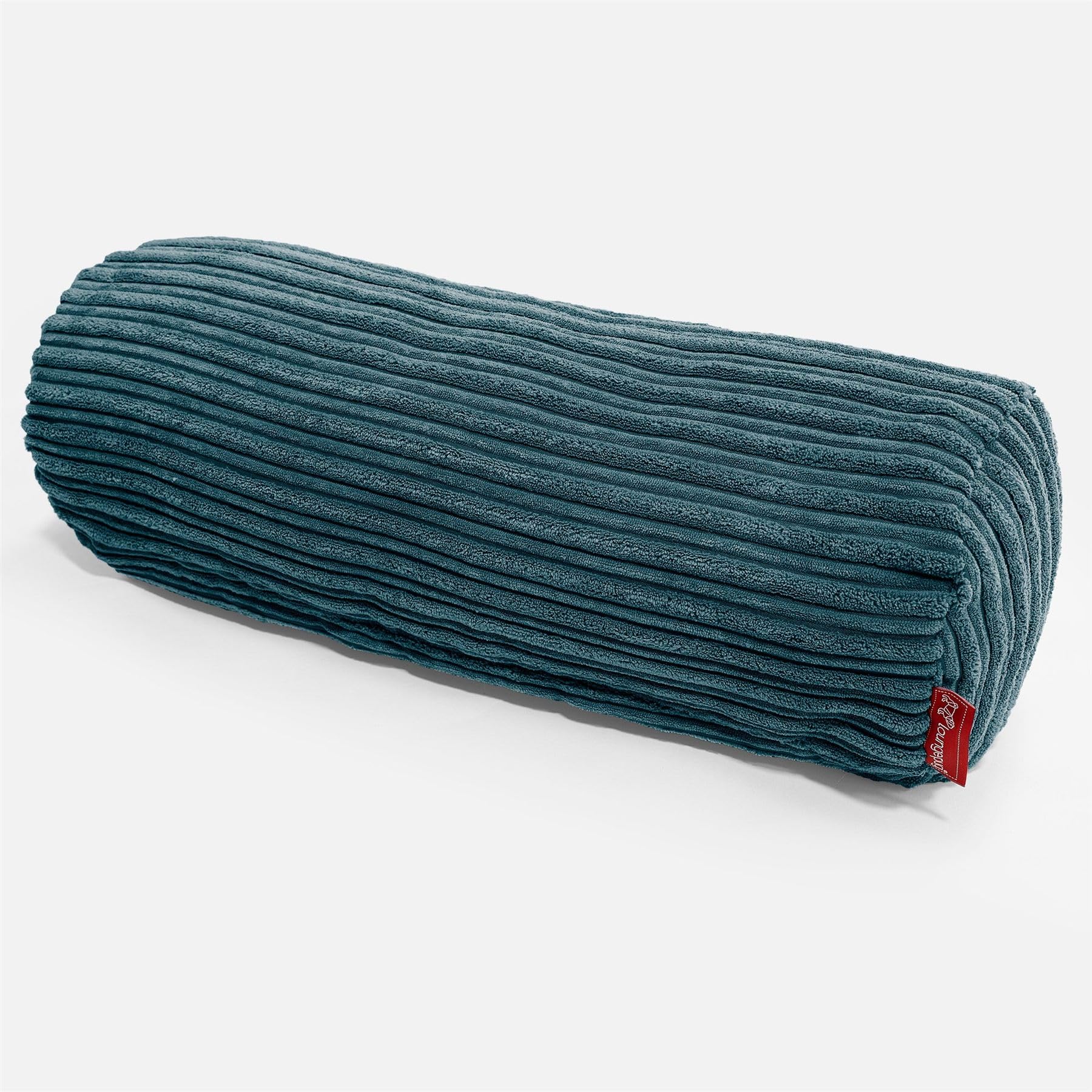 Lounge Pug Round Bolster Pillow Cushion Filled for Sofa and Bed - Cord Teal Blue - Cylindrical Support Pillow 20 x 55 cm