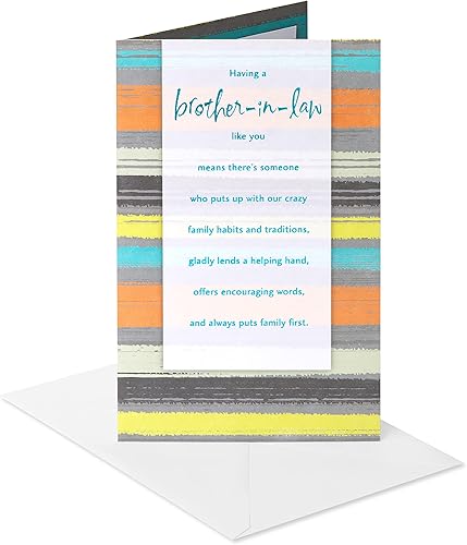 American Greetings Tarjeta de cumpleaños para cuñado (Feeling Proud)