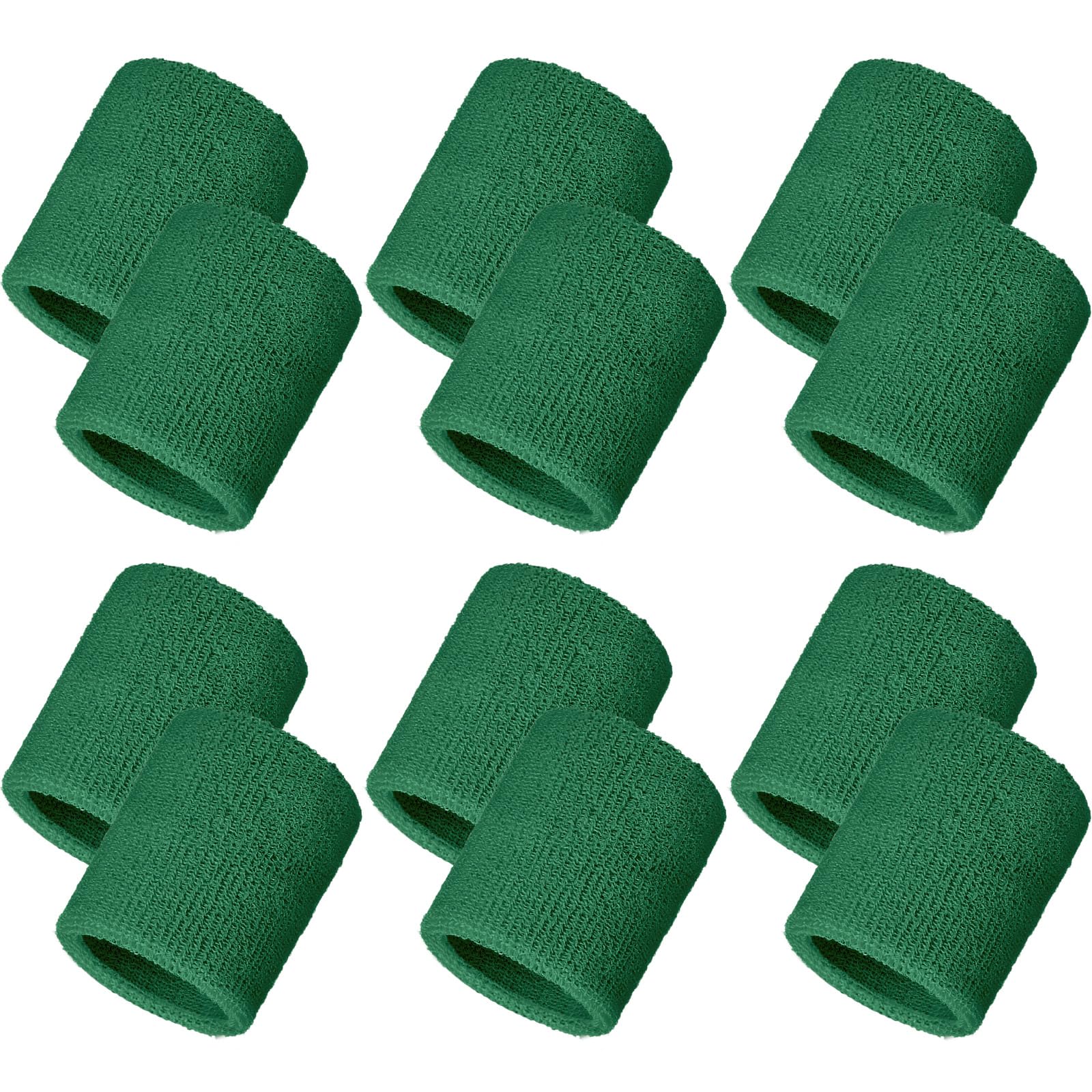 Bememo 12 Pcs Sweatbands Wrist Bands