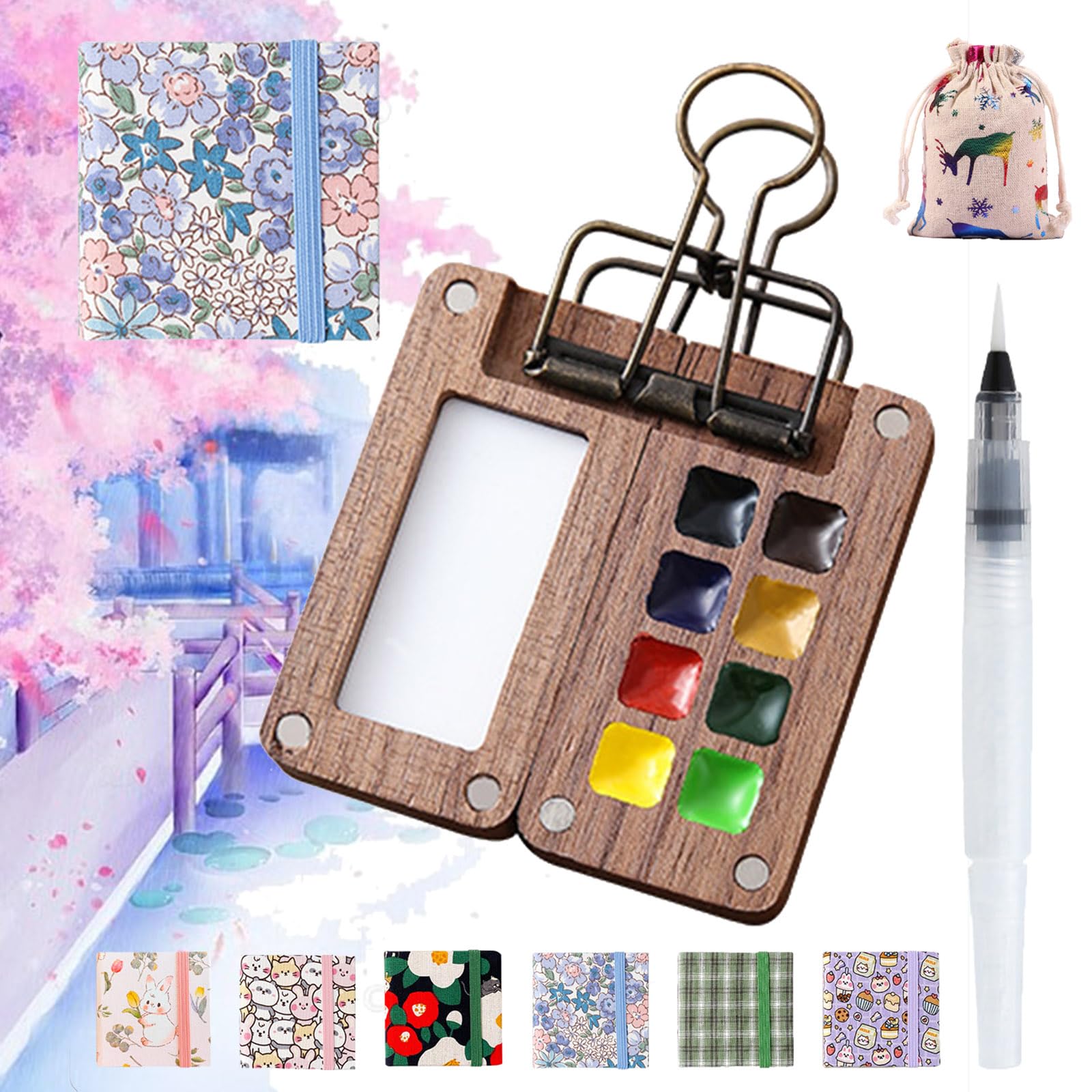 Amazon.co.jp: Solysta トラベルペイントパレット、ミニ水彩絵の具