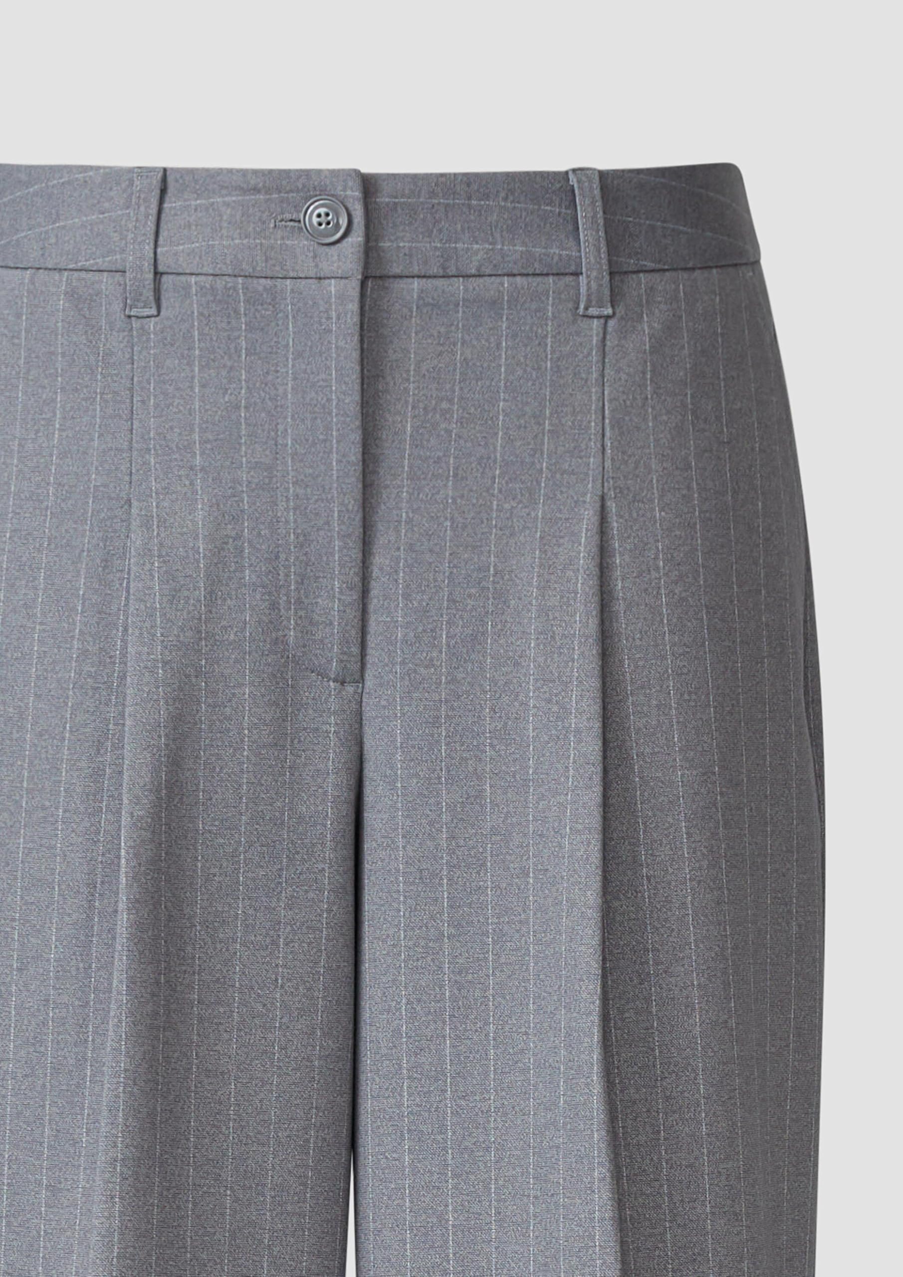 s.Oliver Hose aus Interlockjersey mit Wide Leg und Nadelstreifen