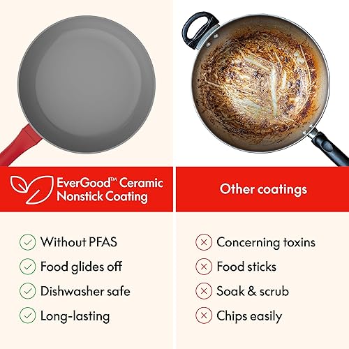 Miniatura 3 de So Yummy by bella Juego de 12 piezas de utensilios de cocina con revestimiento antiadherente de cerámica EverGood y utensilios de silicona y madera,