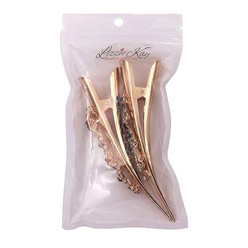 Miniatura 7 de 2 pinzas para el cabello de metal con pico de cocodrilo y pico de cocodrilo, estilo bohemio, iris, libélula, para mujer