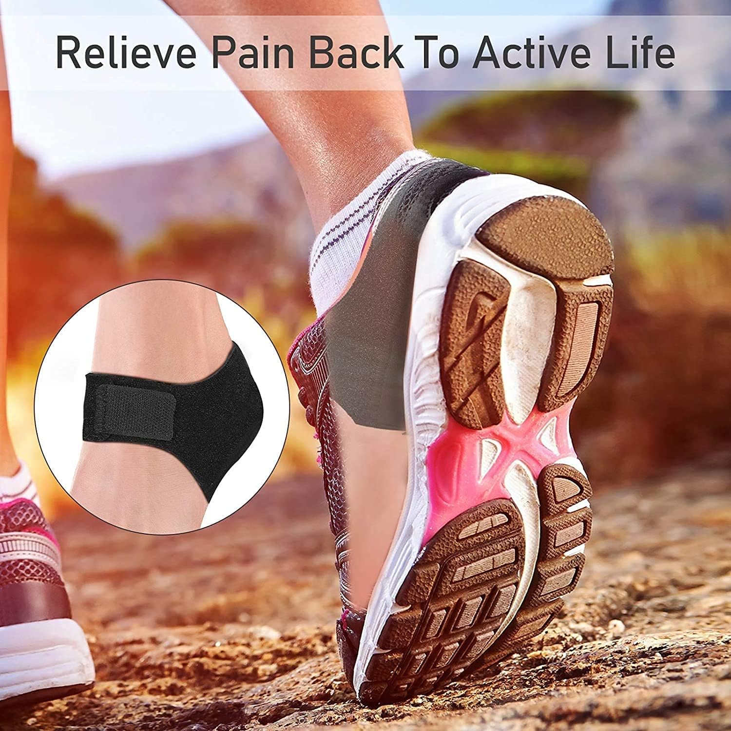 Heel Cup Heel Sleeves Pads Heel Pads Cushion Heel Support for Relieving Heel Pain from Plantar Fasciitis Heel Spur Tendinitis Cracked Heel Protector (Women 8-14 / Men 7-13) : Health & Household