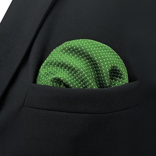 Vista 89 de S&W SHLAX&WING Conjunto de corbata de color sólido y pañuelo de bolsillo para hombre C33