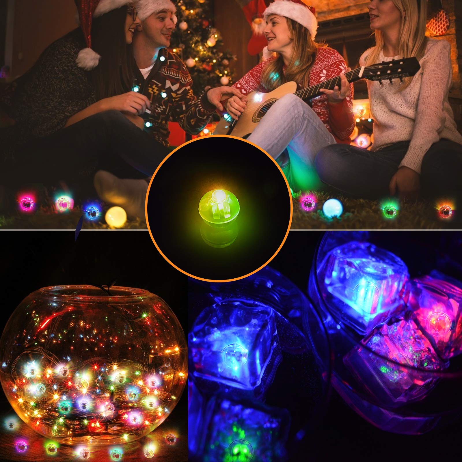 100pcs Balloon Lights, Long Standby Time Mini Ball Light, Round 