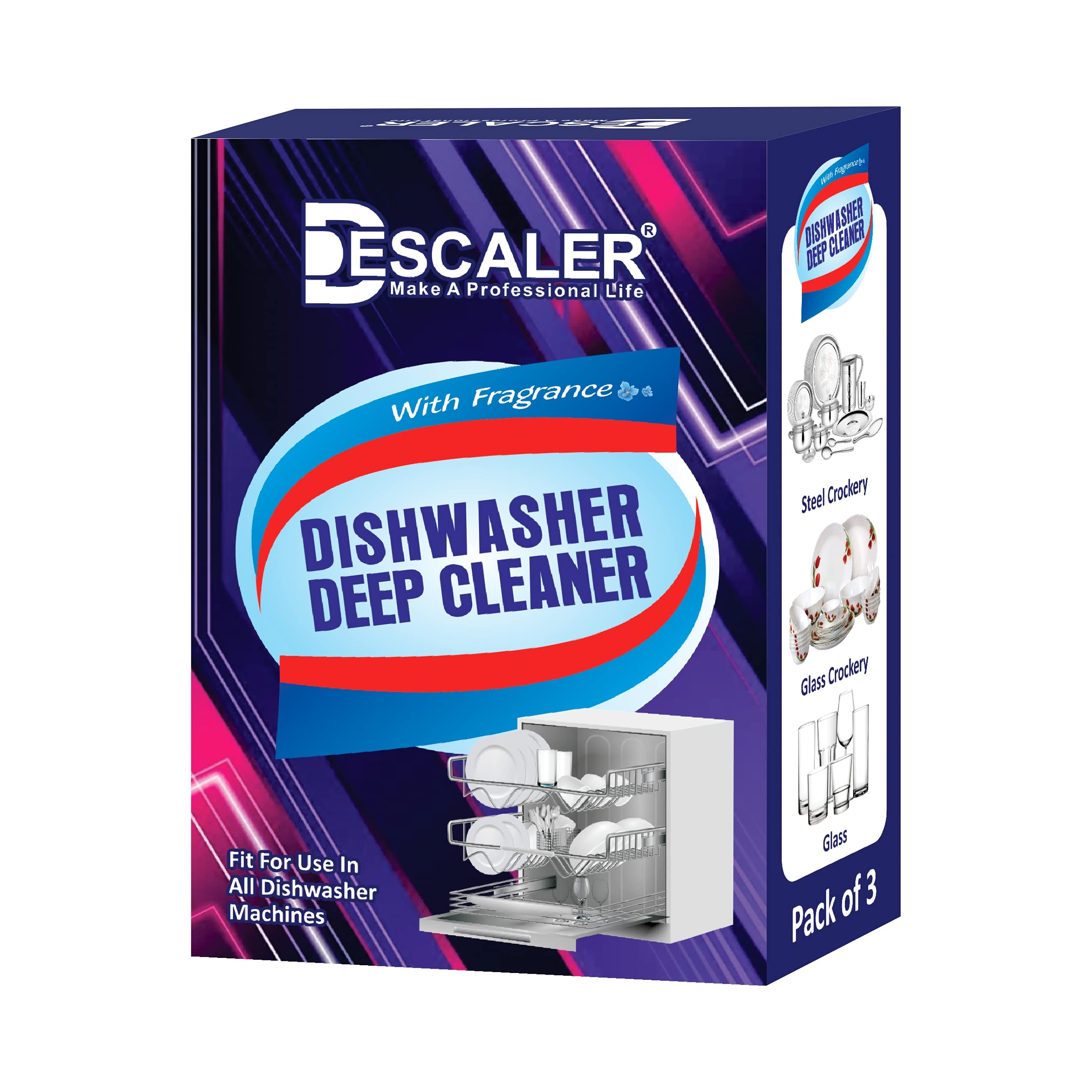 Descaler Dishwasher Cleaner & Descaler | Cleans, Descales & Disinfects 300 gms – Pack contains 3 pouches | Remove hard water build up lime scale & rust, leaves dishes & glass ware spot free (300Gram) (B09T35S9ZV) Amazon Price History, Amazon Price Tracker