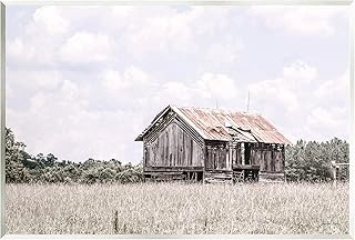 Stupell Industries Countryside Cabin Rural Field Wood Wall Art, Design by Jennifer Rigsby