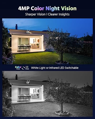 Miniatura 2 de ANNKE Cámara bala de seguridad de 4 MP, vigilancia inalámbrica para exteriores e interiores, audio bidireccional, visión nocturna a color, detección