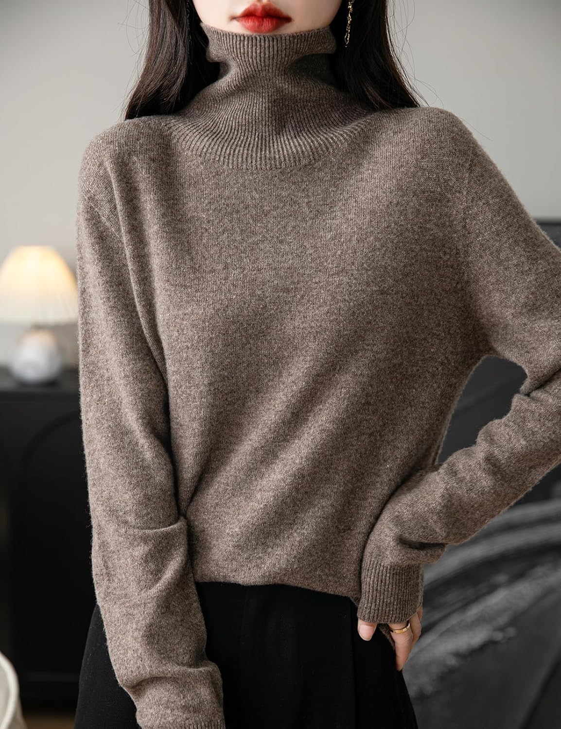 Chanyarn Women's Turtleneck 100% Merino Wool 2025 First-Line Ready to Wear Fall Winter Seamless Knit Pullover Sweater - Image 3